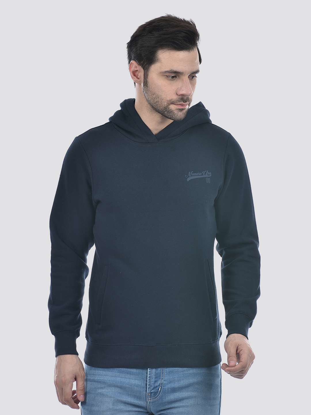 Numero Uno Men Typography Navy Sweat Shirt